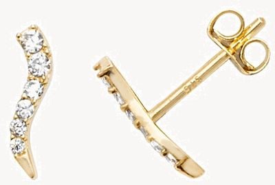 Treasure House 9k Yellow Gold Cubic Zirconia Stud Earrings ES589