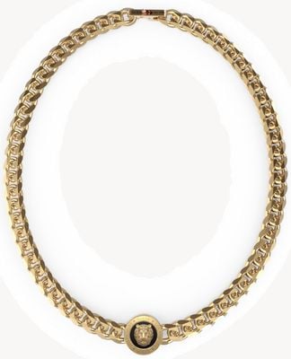 Guess Gold Plated 21" Chain And 21mm Lion Coin Pendant Necklace JUMN01313JWYGBKT/U