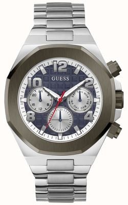 Guess Men's Empire | Blue Dial | Stainless Steel Bracelet EX-DISPLAY GW0489G1 EX-DISPLAY