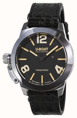 U-Boat Classico 40 Stratos (40mm) Black Dial / Black Laser Aged Leather Strap 9002