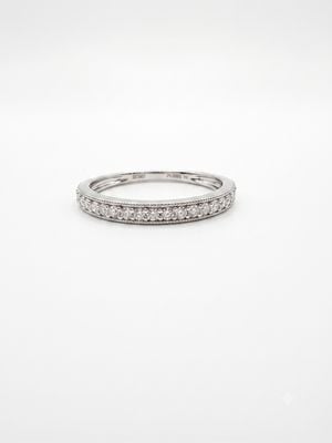 Perfection Crystals 9ct White Gold Diamond Set 0.25ct Millgrain Et Ring J57077