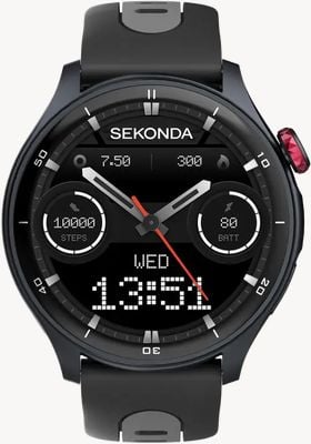 Sekonda Active Pro GPS Smartwatch (47mm) Digital Display / Black Silicone Strap 30239
