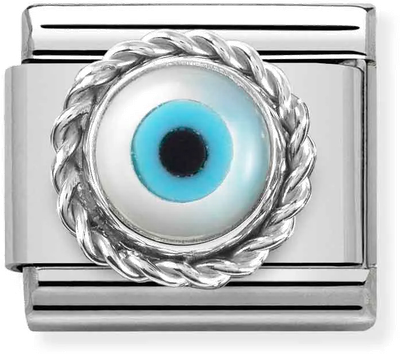 Nomination Classic Greek Eye Sterling Silver & Steel Charm 330506/18