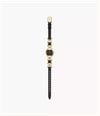Fossil Harlow 22 mm Three-Hand Black Leather and Gold-Tone Stainless Steel Fossil Watch ES5496 - alternate view 4