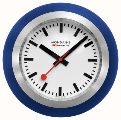 Mondaine Globe Clock (60mm) White Dial / Stainless Steel Case and Blue Silicone Base Watch A660.30335.16SBD
