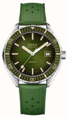 DOXA SUB 200 II Sea Emerald (44mm) Green Sunray Dial / Green Vintage-Inspired Rubber Strap 795.10.131.26