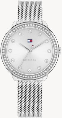 Tommy Hilfiger Women's Demi (32mm) Silver Dial / Stainless Steel Mesh Bracelet 1782698