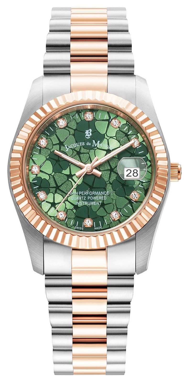 Jacques Du Manoir JWL02604 Inspiration Flower (34mm) Green Watch