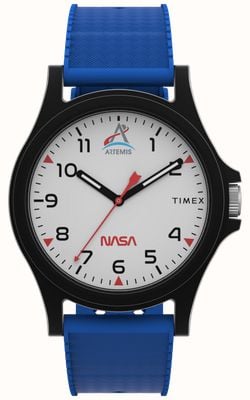 Timex Main Street NASA Artemis (40mm) White Dial / Blue Silicone Strap TW2Y13100