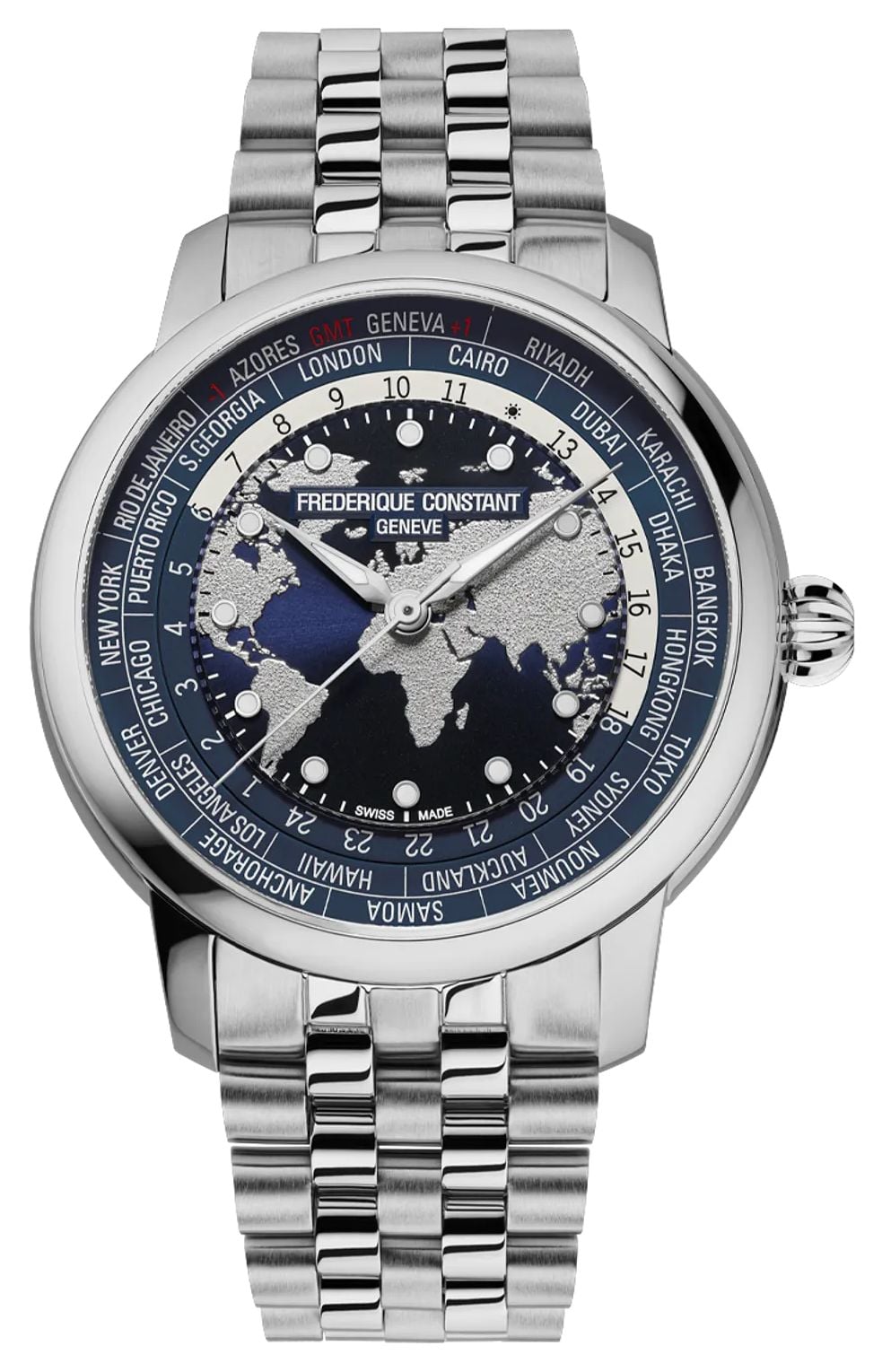 Frederique Constant FC-719NN3H6B Classic Worldtimer Watch