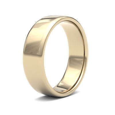James Moore Wedding Rings | 9ct Yellow Gold | 6mm | Light | Soft Court | AG_6GLS-9Y