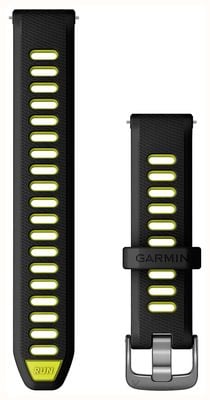 Garmin Quick Release Band (18mm) Black/Amp Yellow Silicone, Slate Hardware 010-11251-A3