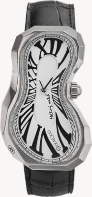 Exaequo Melting Watch Polyhedron 925 "One of 101" (35.4mm) White Dial / Black Leather Strap EX 0101.0002