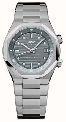 Mido Multifort 8 Two Crowns Automatic (38.4mm) Grey Dial / Stainless Steel Bracelet M0475071108100