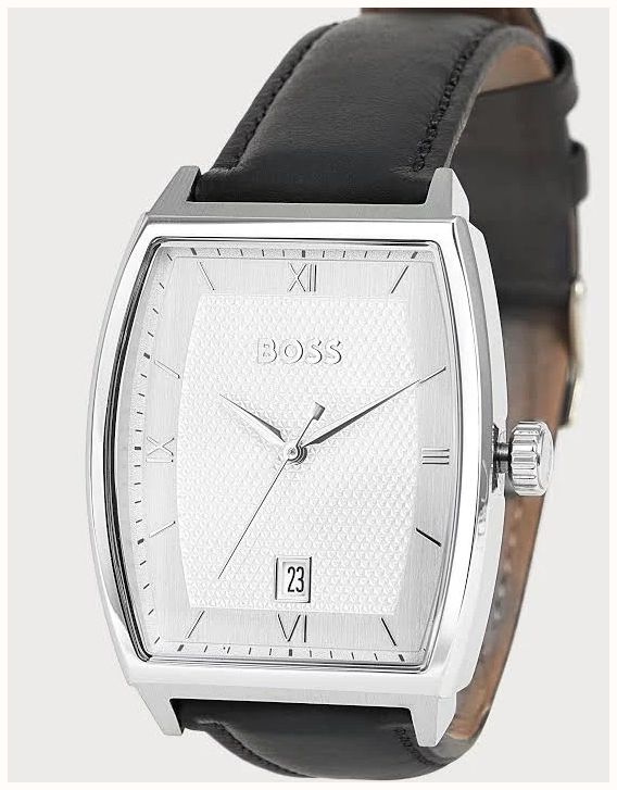 BOSS Men's Leather Strap White Dial Principle Ark 1514351 - alternate view 2