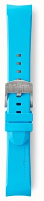 Elliot Brown Cyan Blue Rubber Stainless Tongue Buckle 22mm Strap Only STR-R15