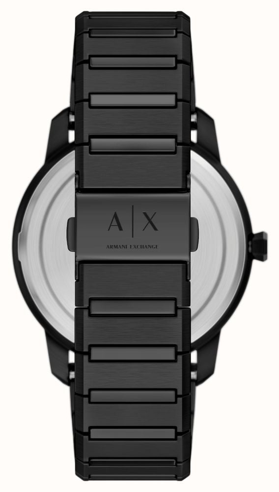 Armani Exchange Three-Hand Quartz (42mm) Black Sunray Dial / Black PVD Stainless Steel Bracelet AX2651 - alternate view 3