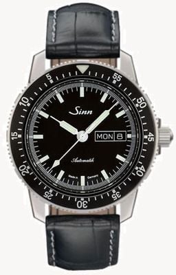Sinn 104 St Sa I Classic Pilot Watch Alligator Embossed Leather Watch 104.010-BL44201851001225401A