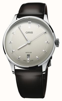ORIS Artelier Date Automatic (38mm) White Dial / Dark-Brown Leather Strap 01 733 7810 4051-07 6 20 17FC