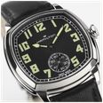 Hamilton American Classic Cushion Mechanical (34mm) Black Sunray Dial / Black Leather Strap Watch H36129730 - alternate view 6