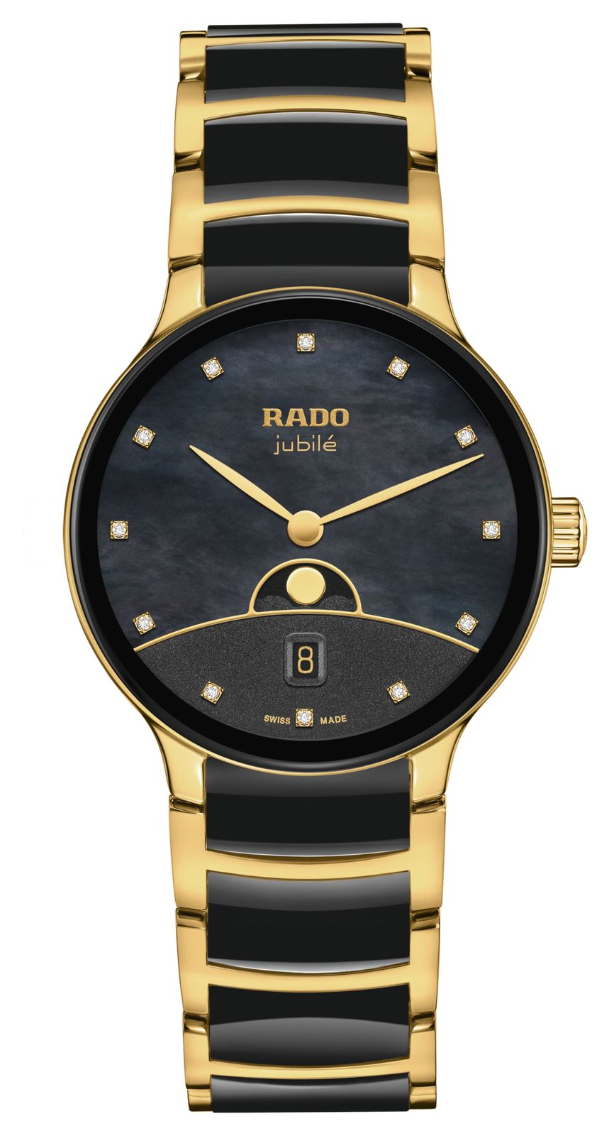 RADO R30233942 Centrix Moonphase (35mm) Black Mother-of- Watch