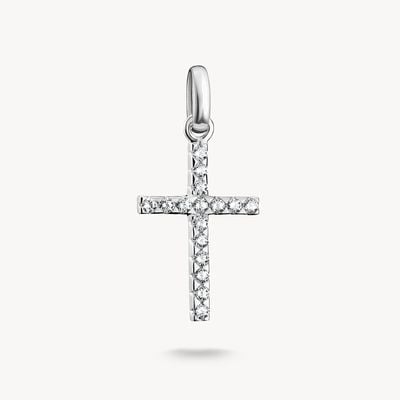 Thomas Sabo Charm Pendant Cross With Stones Connect Silver CC1203-051-14