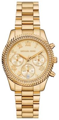 Michael Kors Michael Kors Lexington Women's Chronograph Gold Tone Dial & Gold Tone Bracelet Watch MK7672