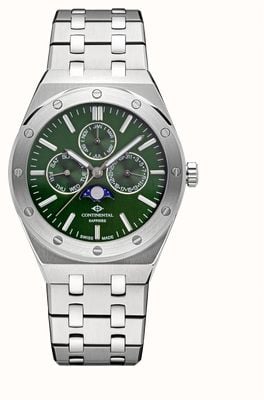 Continental Moonphase Multifunction (41mm) Green Dial / Stainless Steel Bracelet 21501-GM101950