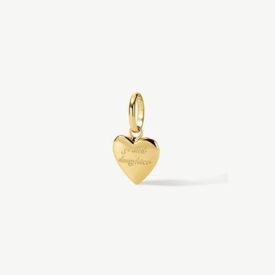 D.LOUISE Gold Tone Mini Granddaughter Heart Charm CH-65