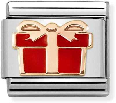 Nomination Classic Gift Box 9ct Rose Gold & Steel Enamel Charm 430202/07