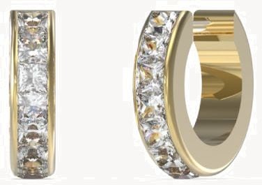 Guess Ladies Gold plated Cuff Huggie Earrings JUBE03134JWYGT/U