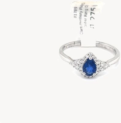 Clarity Jewellery Plat Saph Dia Cluster Ring CR300151S