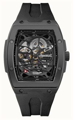 Ingersoll THE RIM Automatic (42mm) Black Skeleton Dial / Black PU Strap I16201