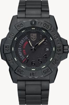 Luminox Navy Seal 3500 Series 'Semper Fortis' Limited Edition (45mm) Black Dial / Black CARBONOX™ Bracelet Watch XS.3515.N