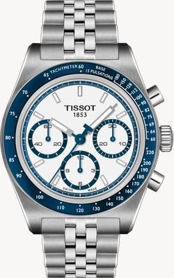 Tissot PR516 Automatic Chronograph (41mm) White Dial / Stainless Steel Bracelet T1494621101100