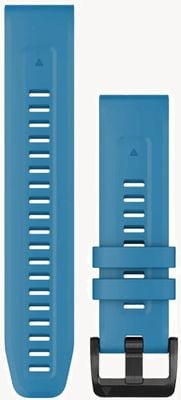 Garmin QuickFit® 22 Watch Strap Only - Cirrus Blue With Black Stainless Steel Hardware 010-13111-30