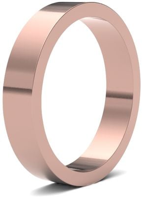 James Moore Wedding Rings | 9ct Rose Gold | 4mm | Medium | Flat | AG_4LMF-9R