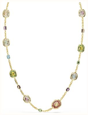 Swarovski Chroma Strandage Necklace Octagon Cut, Multicoloured, Gold-tone Plated 5705581