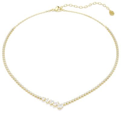 Swarovski Mesmera necklace, Mixed cuts, White, 18K gold finish 5747931