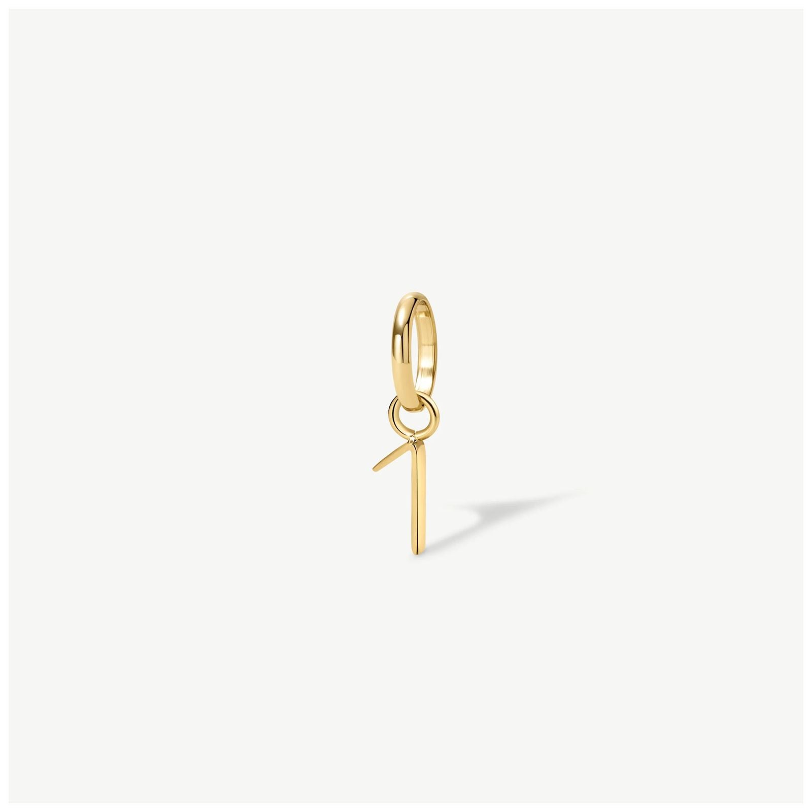 D.LOUISE CH-19-07 Gold Tone Mini Number Charm - 7 Jewellery