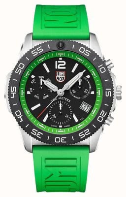 Luminox Pacific Diver Chronograph (44mm) Black Green Dial / Green and Black Rubber Strap Set XS.3157.NF.SET