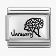 Nomination Classic January Birthstone Garnet Charm 330112/13