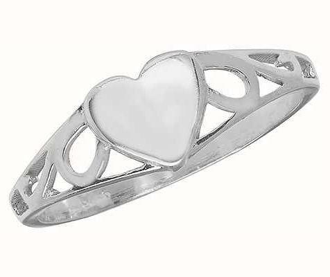 James Moore TH James Moore TH Sterling Silver Babies Heart Ring Size J G7399/J