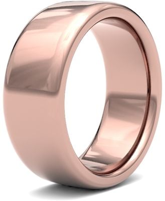 James Moore Wedding Rings | 9ct Rose Gold | 8mm | Heavy | Soft Court | AG_8GHS-9R