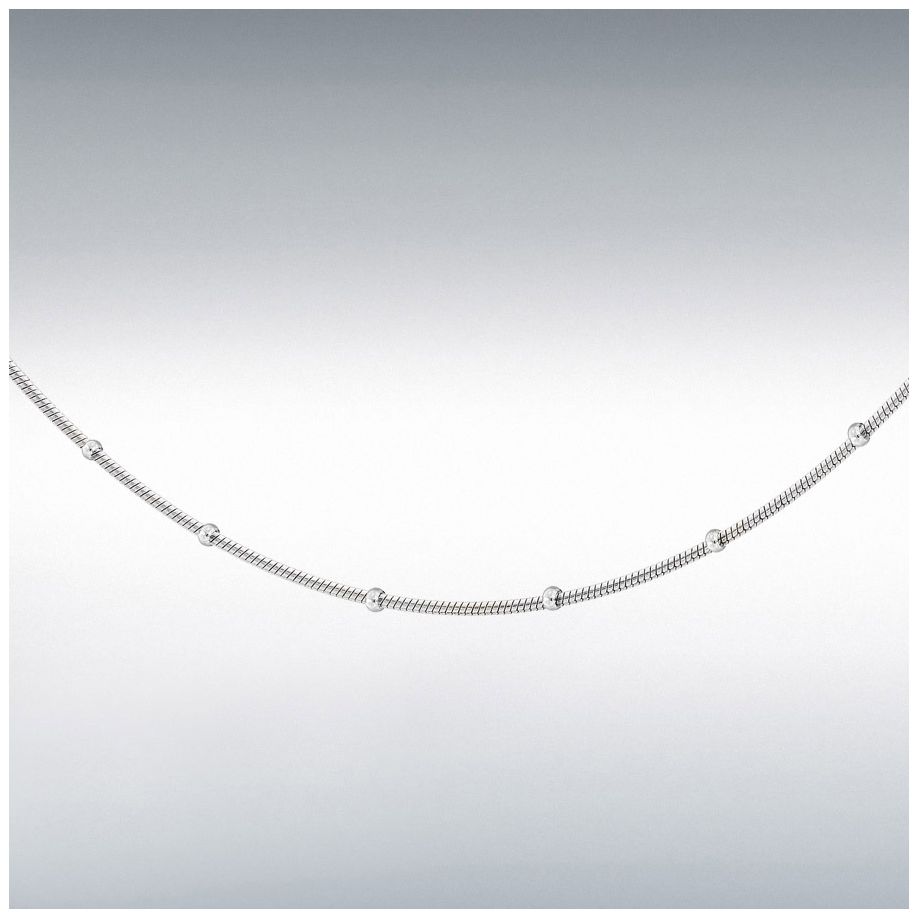 James Moore & Co 8.10.7523 Sterling Silver 2.1mm Round Snake Jewellery