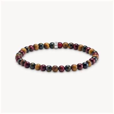 Thomas Sabo Men's Talisman Bracelet with Tiger Eye Beads A2183-826-7-L21