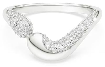 Swarovski Classica open ring, Round cut, White, Sterling silver 5742582