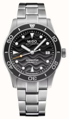 Mido Ocean Star 39 Automatic (39mm) Grey Gradient Wave Dial / Stainless Steel Bracelet M0269071106100