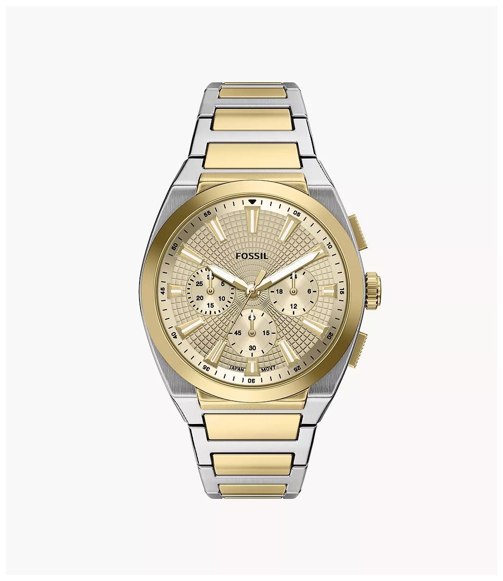 Fossil FS6243 Everett 44 mm Chronograph Two-Tone Stainless Watch