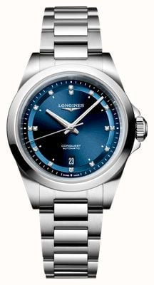 LONGINES Conquest Diamond Automatic (30mm) Sunray Blue Dial / Stainless Steel Bracelet L33204976